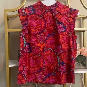 Sugarlips Vibrant Floral Blouse - Red and Pink